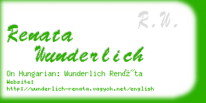 renata wunderlich business card